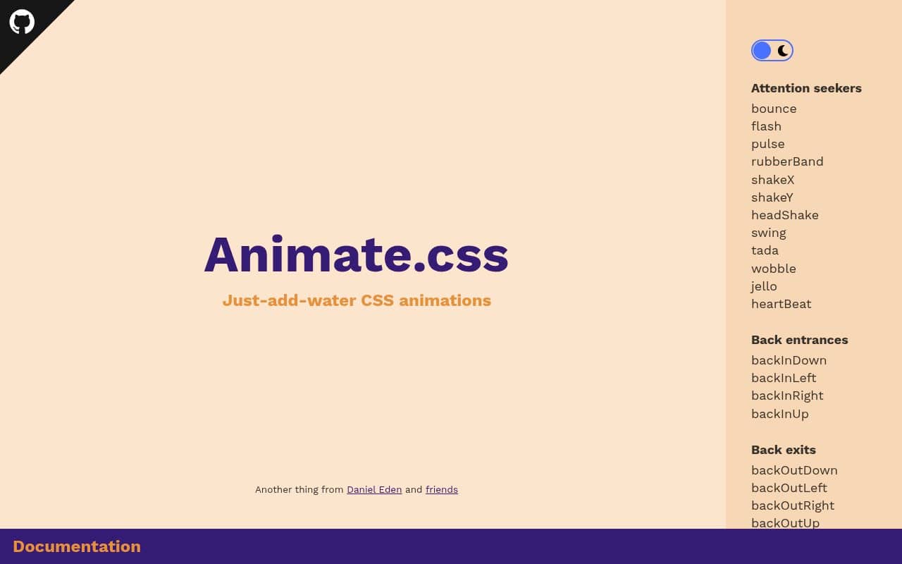 Animate.css — screenshot