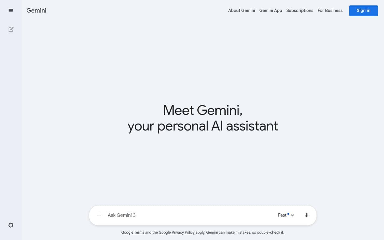 Google Gemini — screenshot