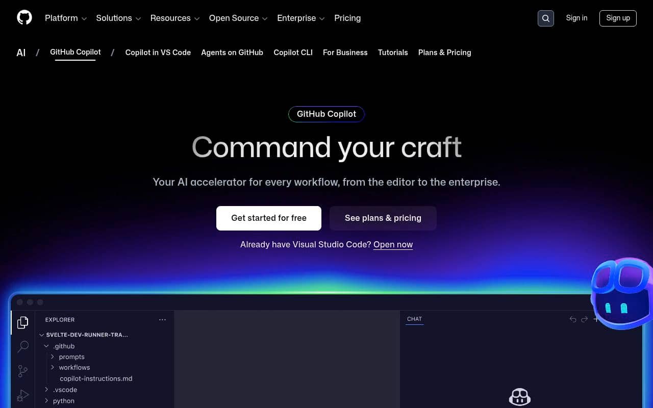 Github Copilot — screenshot