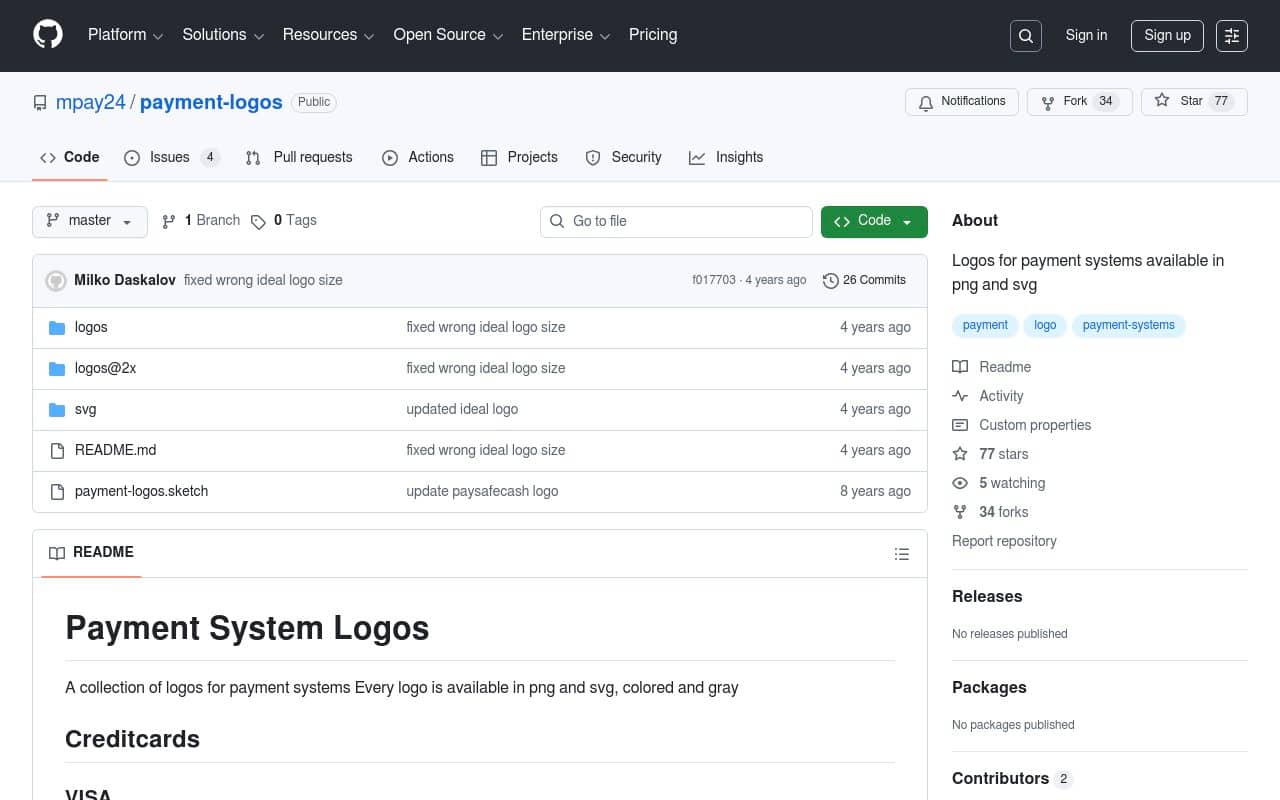Payment System Logos — screenshot