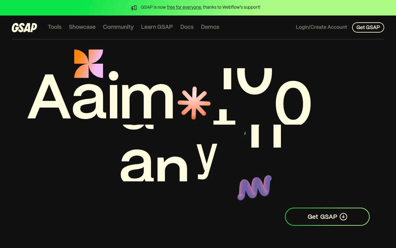 Greensock — screenshot