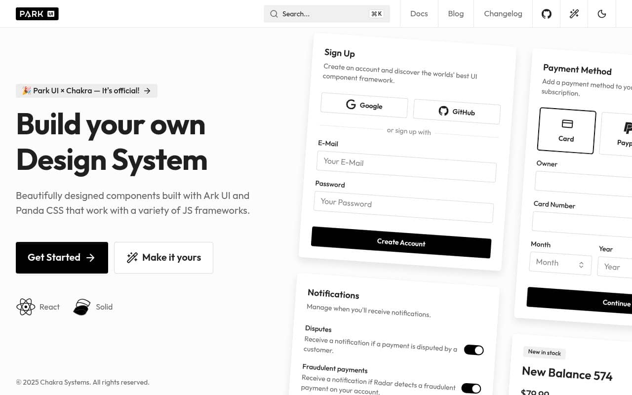 Park UI — screenshot