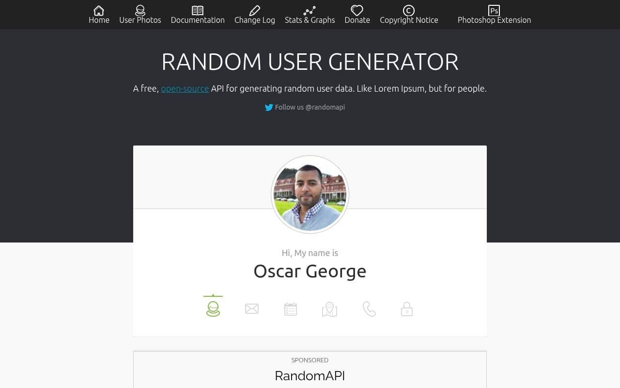 Random User Generator — screenshot