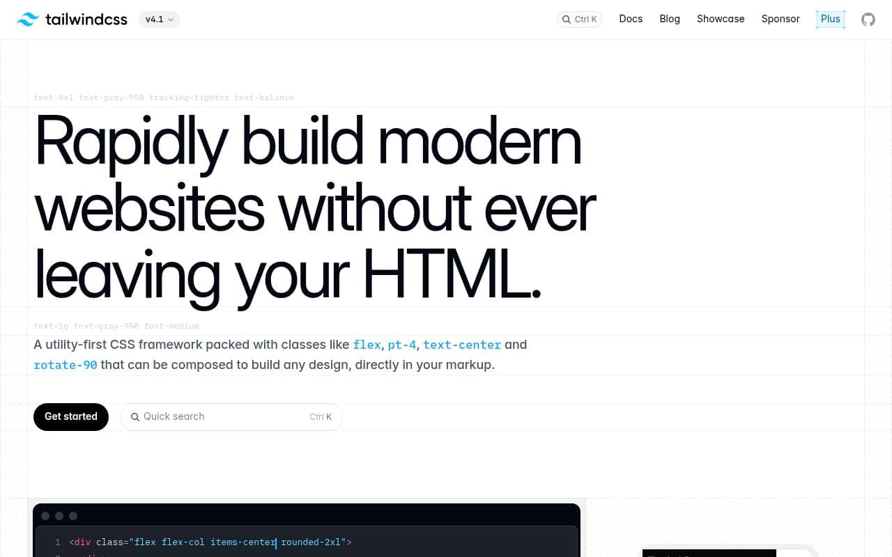 Tailwind CSS — screenshot