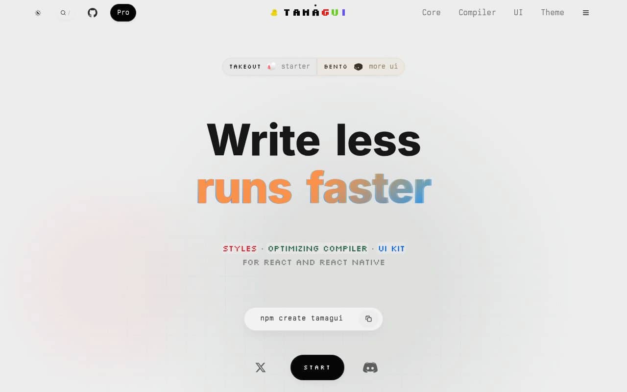 Tamagui — screenshot