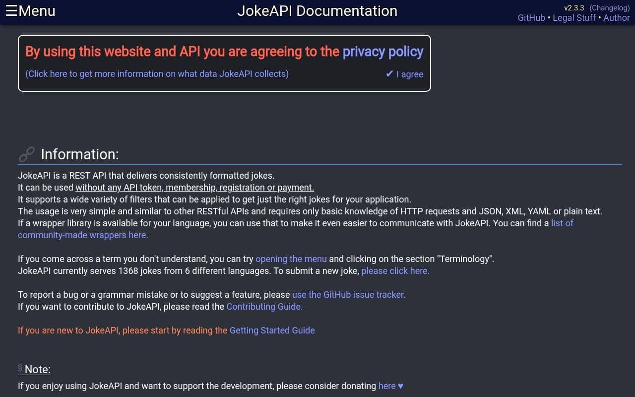 Jokeapi — screenshot