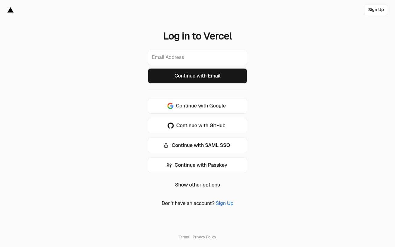 Vercel — screenshot
