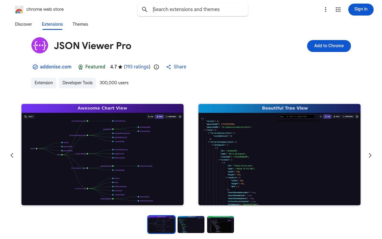 JSON Viewer Pro preview