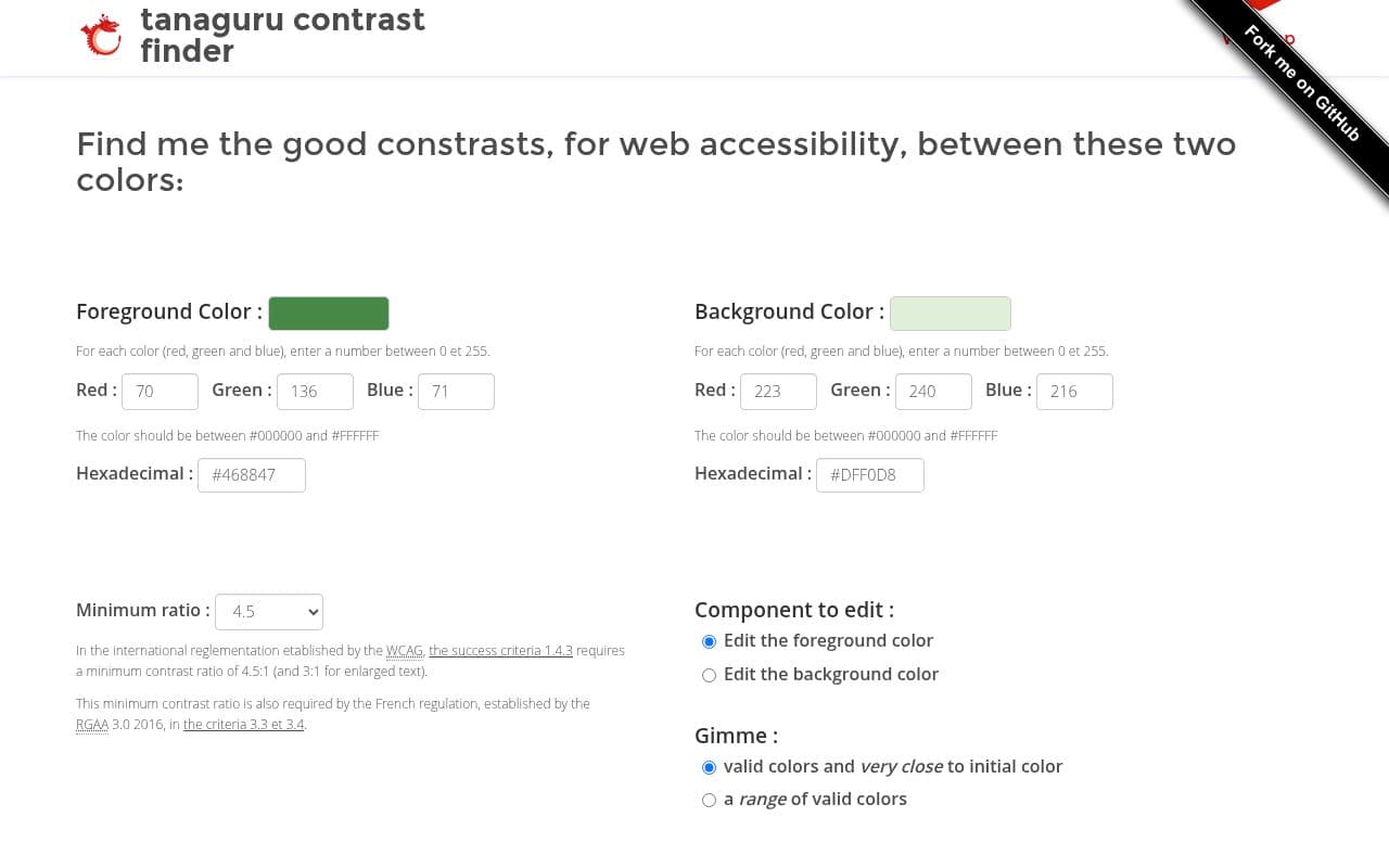 Contrast-finder preview