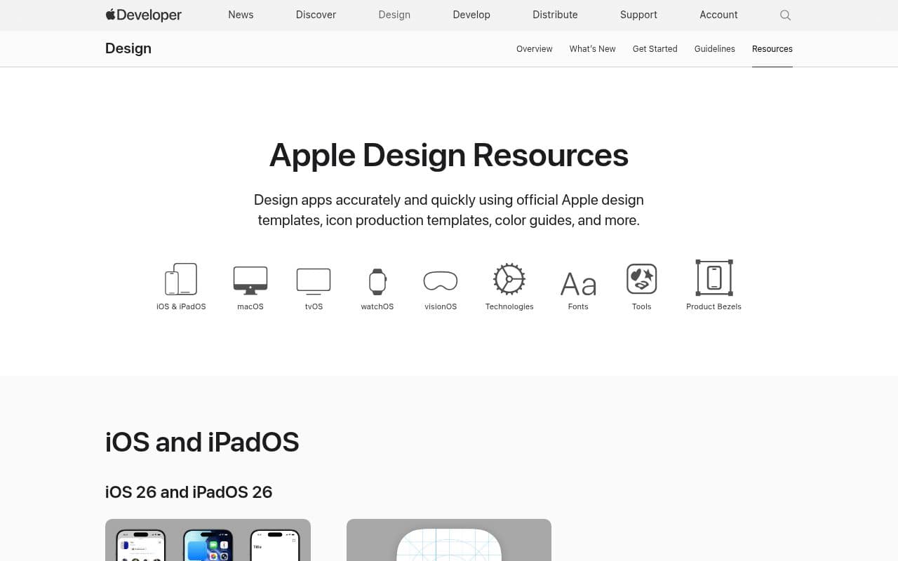 Apple Design Resources preview