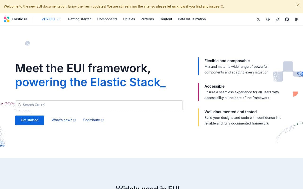 Elastic UI preview