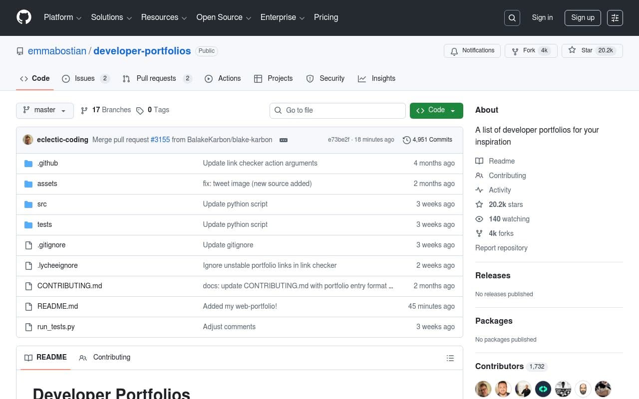 Developer-portfolios preview
