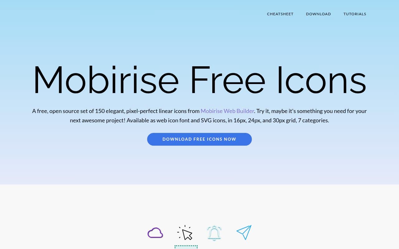 Mobirise Icons preview