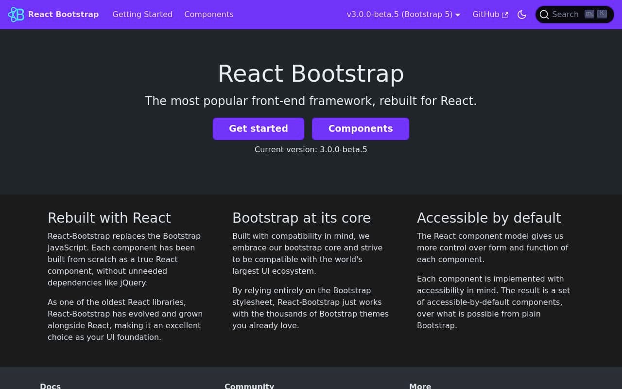 React Bootstrap preview