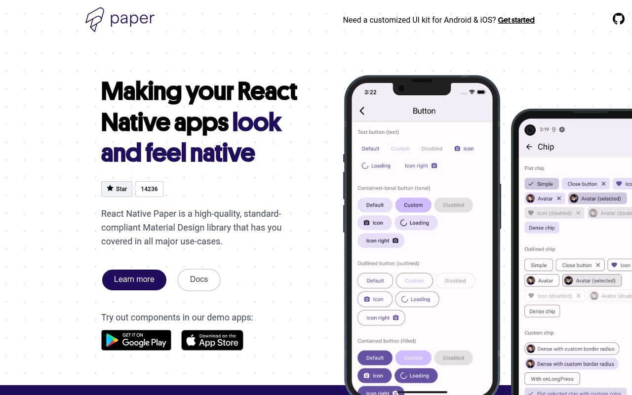 React Native Paper preview