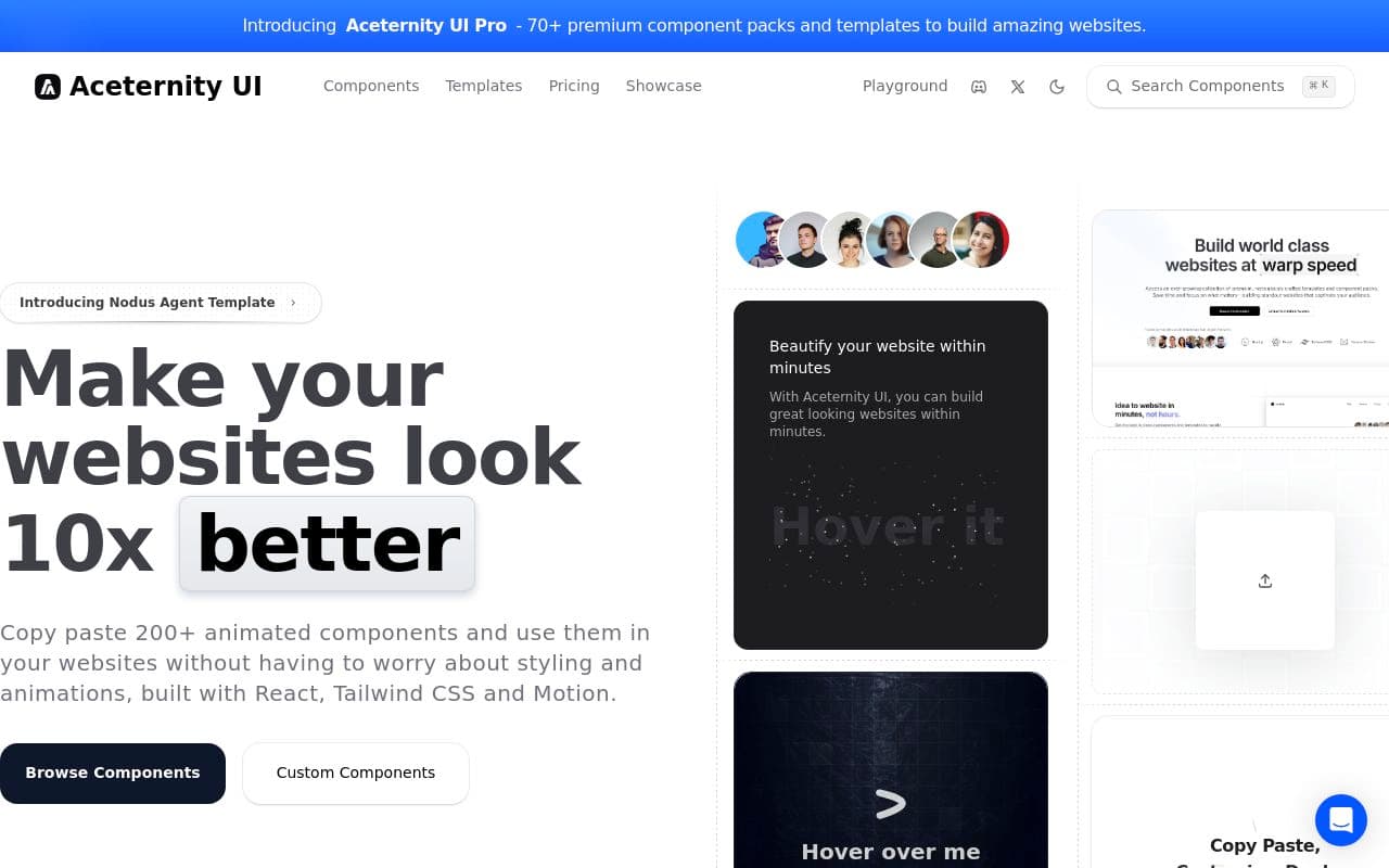 Aceternity UI preview