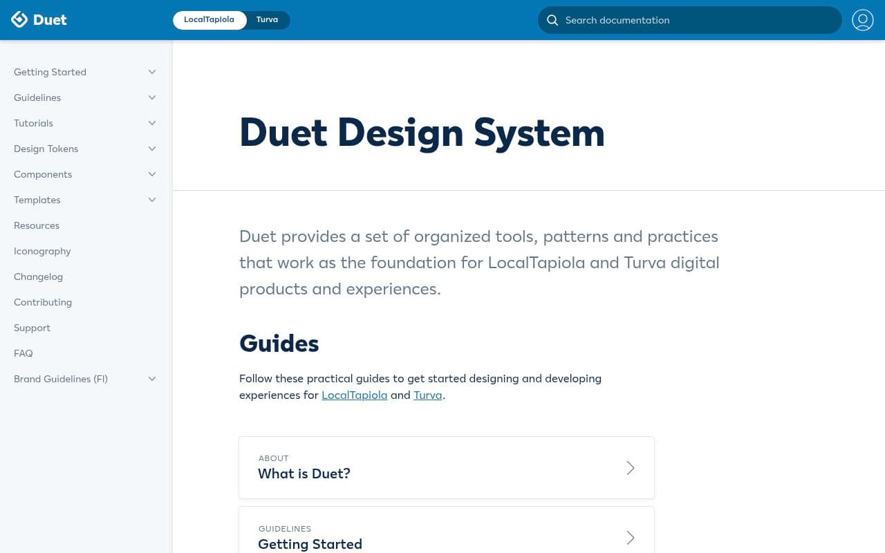 Duet Design System preview