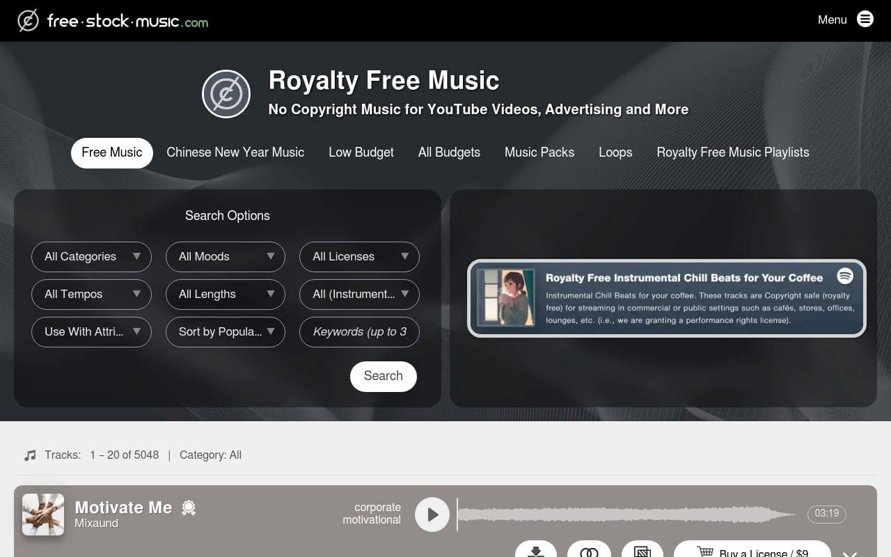 Free Stock Music preview