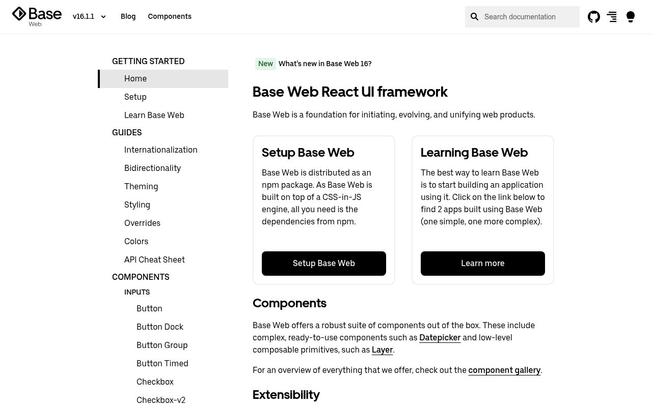 Base Web — screenshot