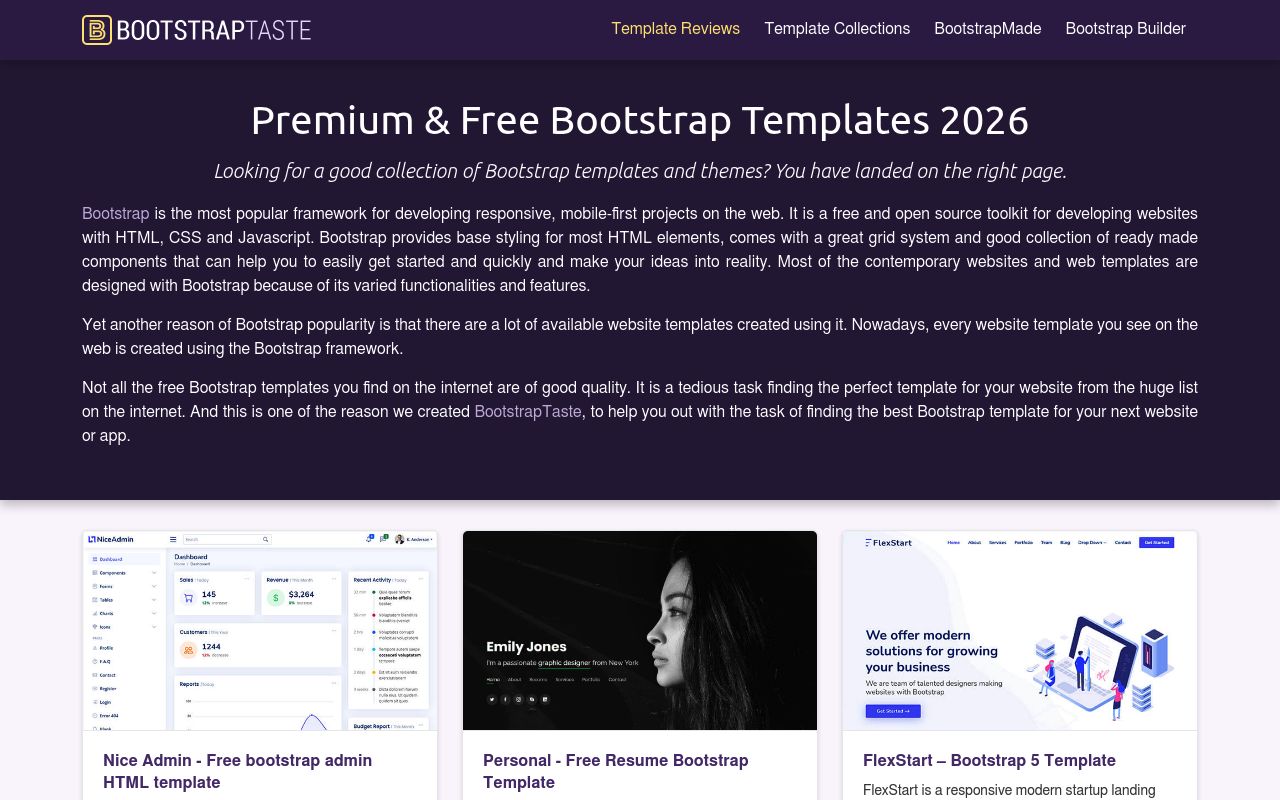 BootstrapTaste preview