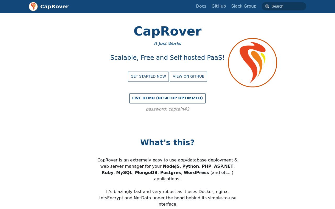 CapRover — screenshot