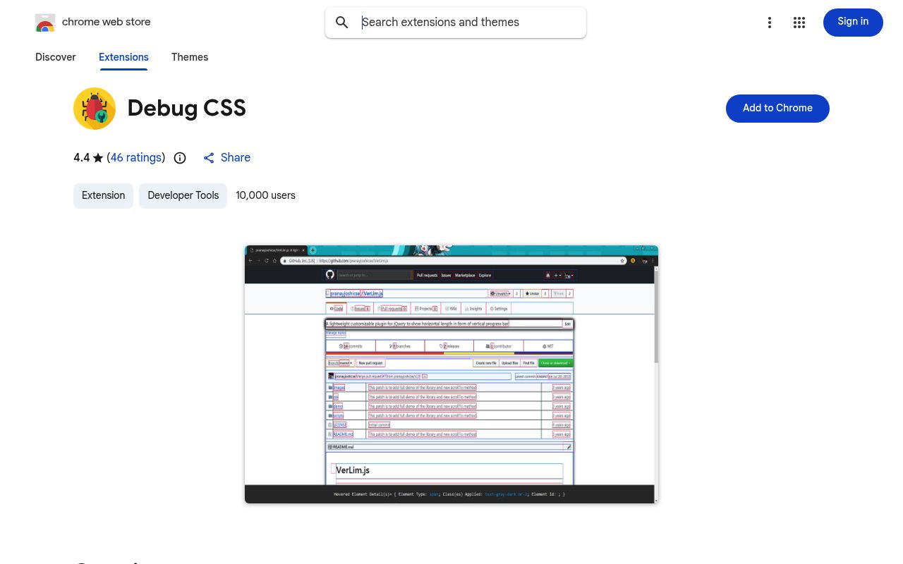 Debug CSS preview