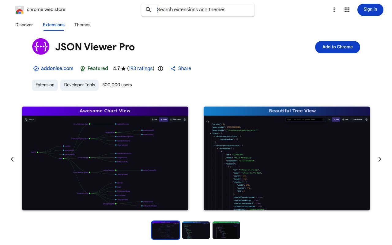 JSON Viewer Pro preview