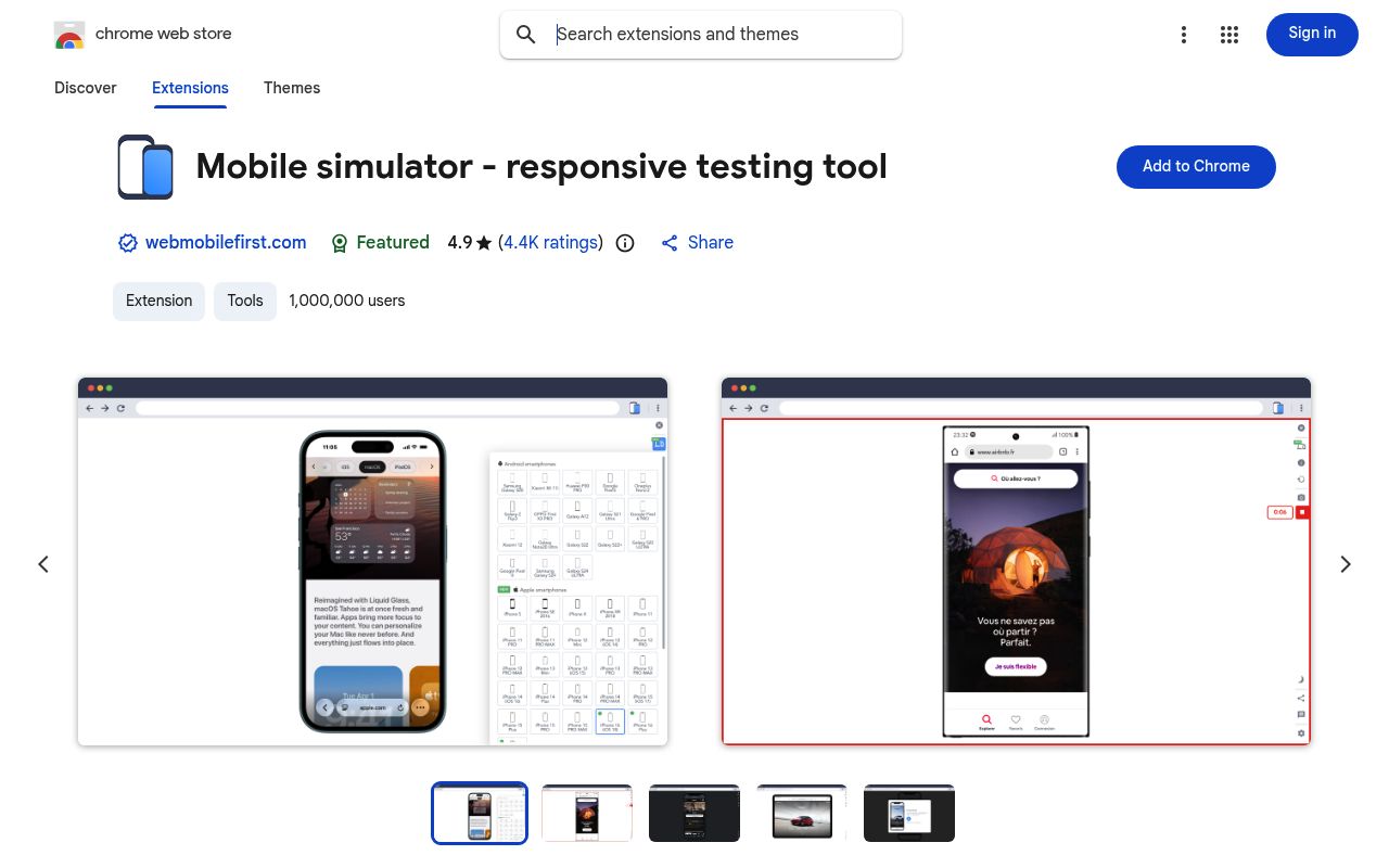 Mobile simulator - responsive testing tool preview
