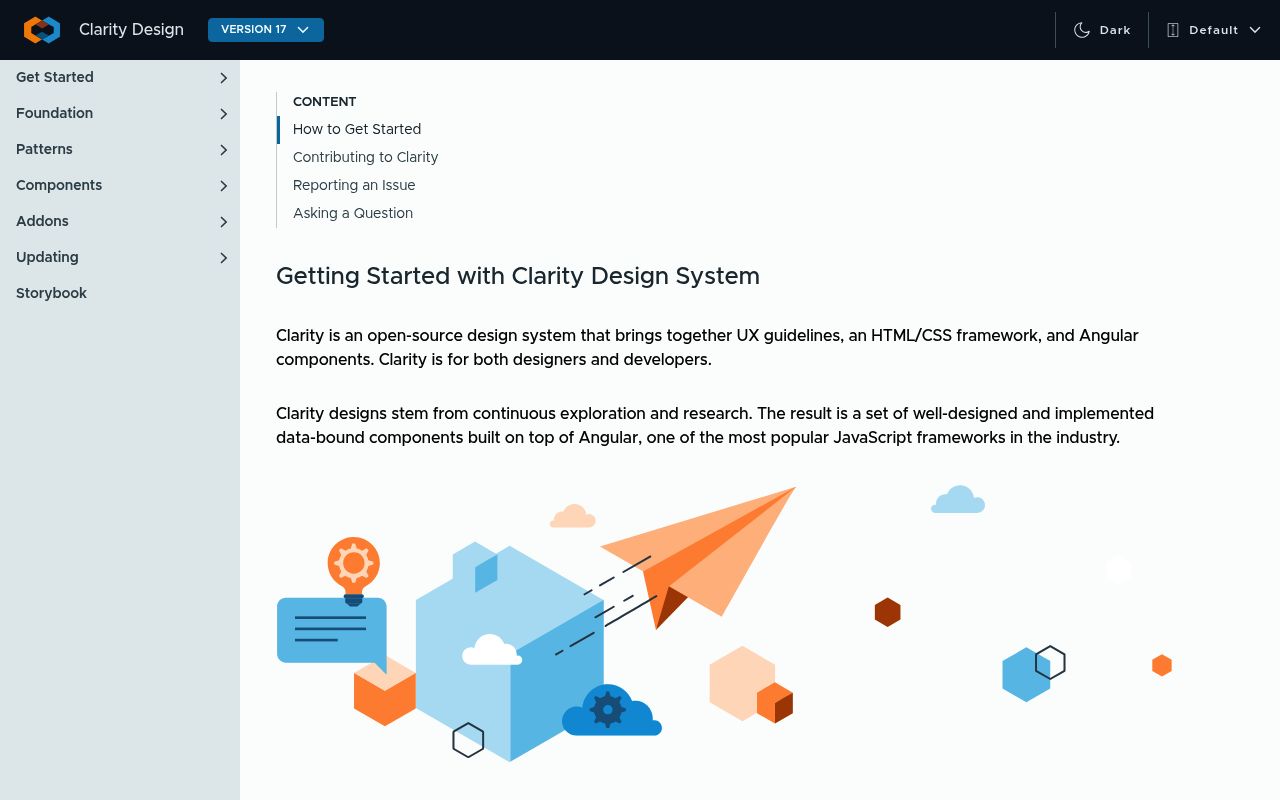 Clarity Design System preview