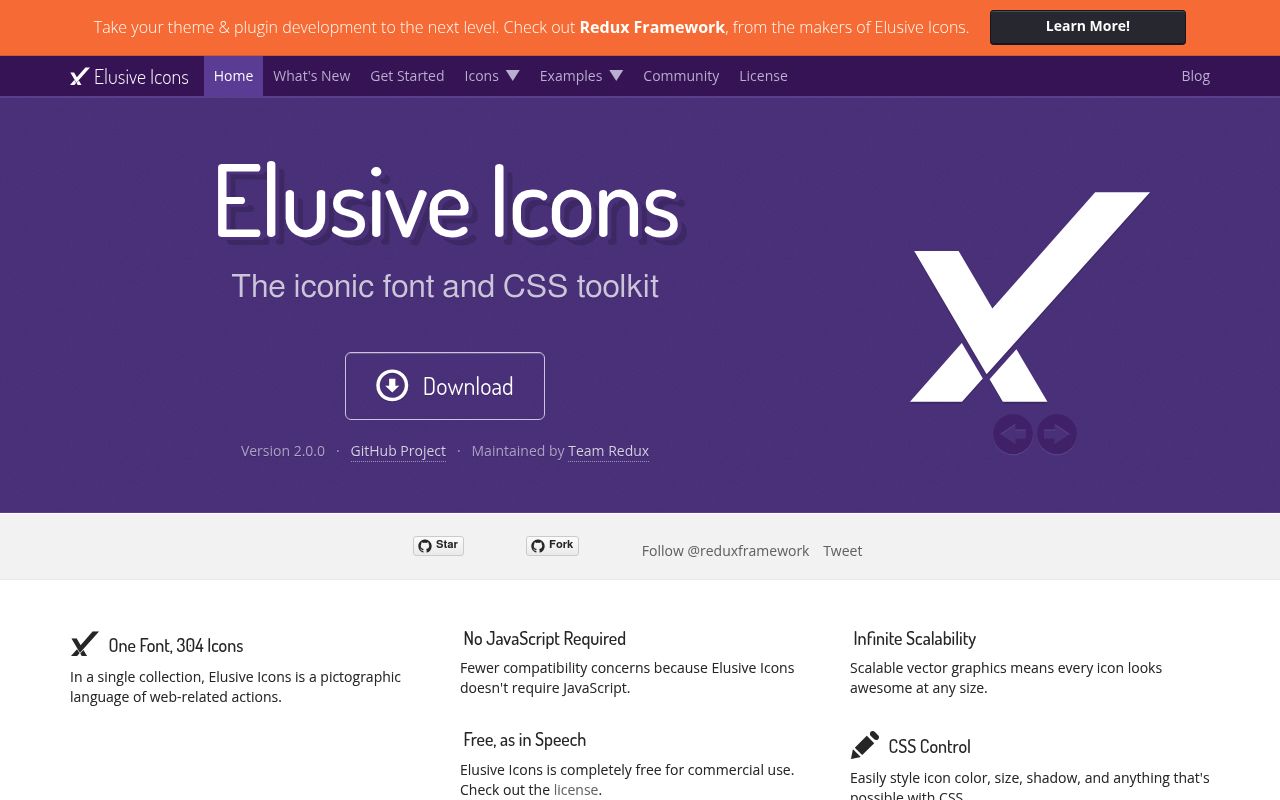Elusive Icons — screenshot
