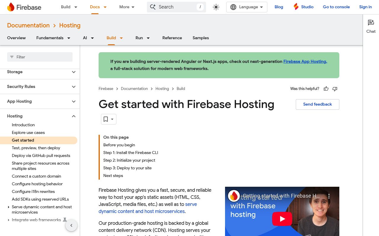 Firebase Hosting preview