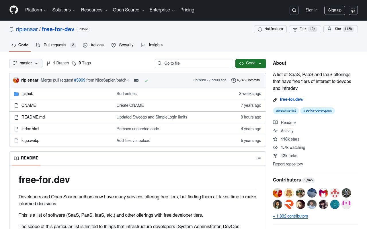 free-for-dev preview