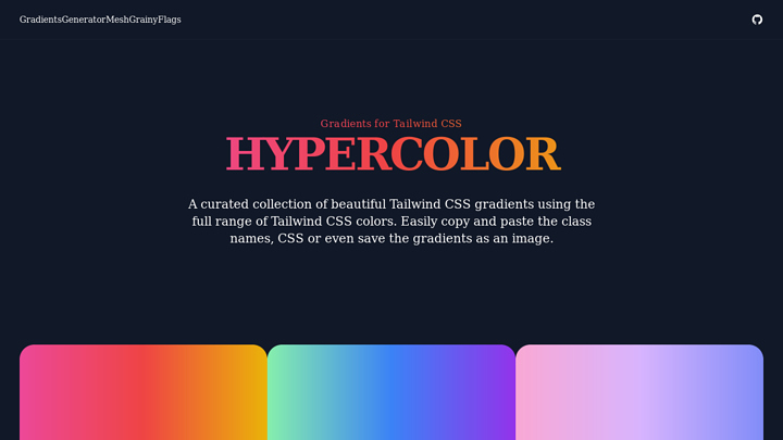 Hypercolor - Tailwind preview