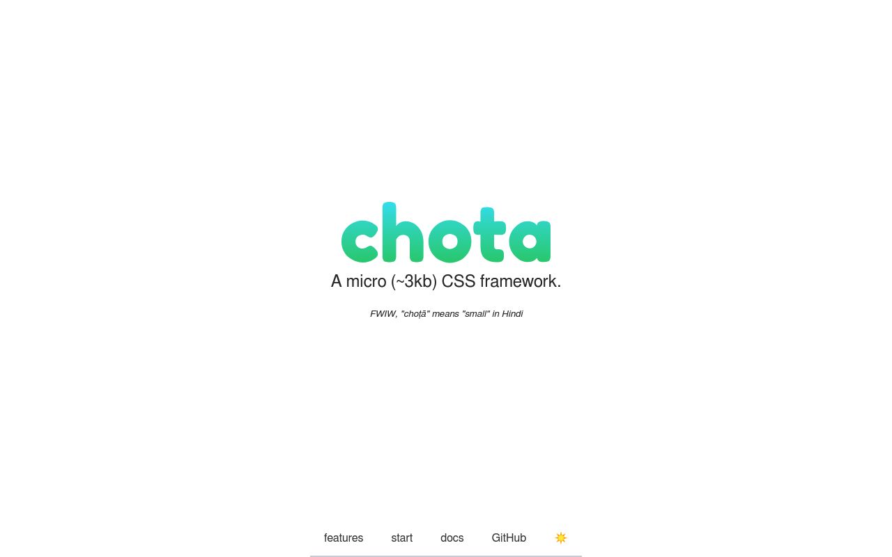 Chota preview