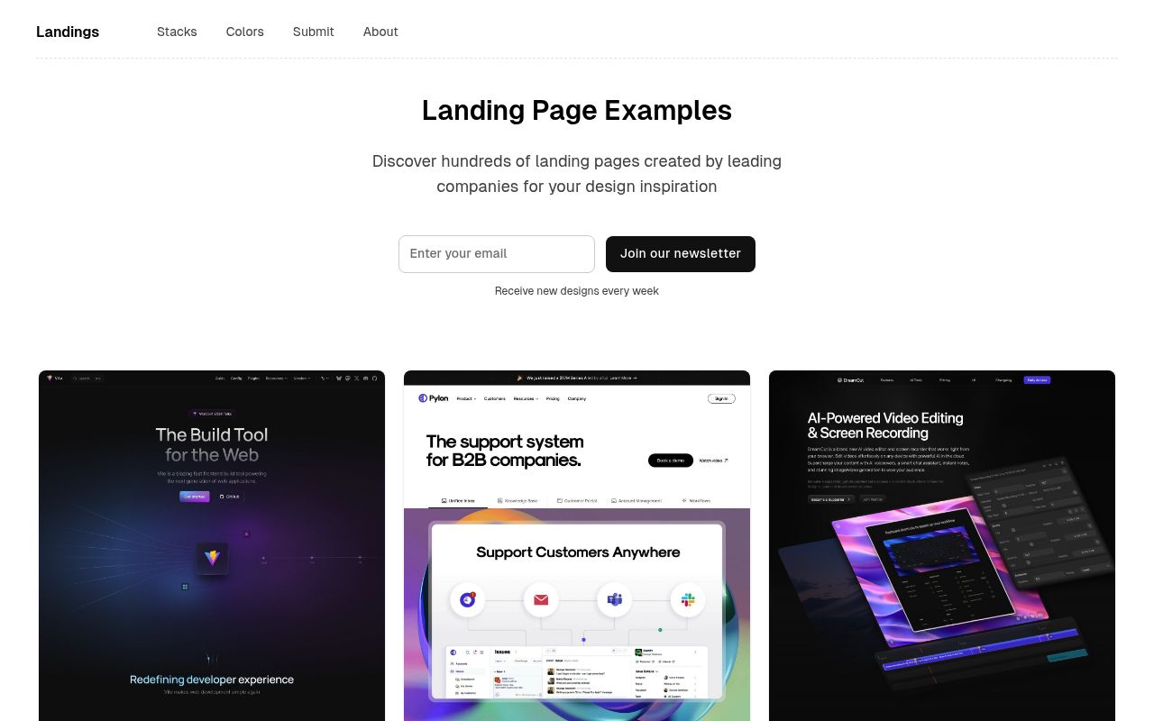 landings.dev preview