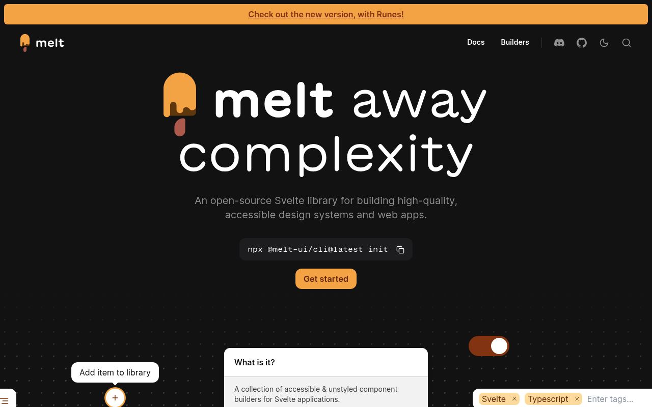 Melt UI — screenshot