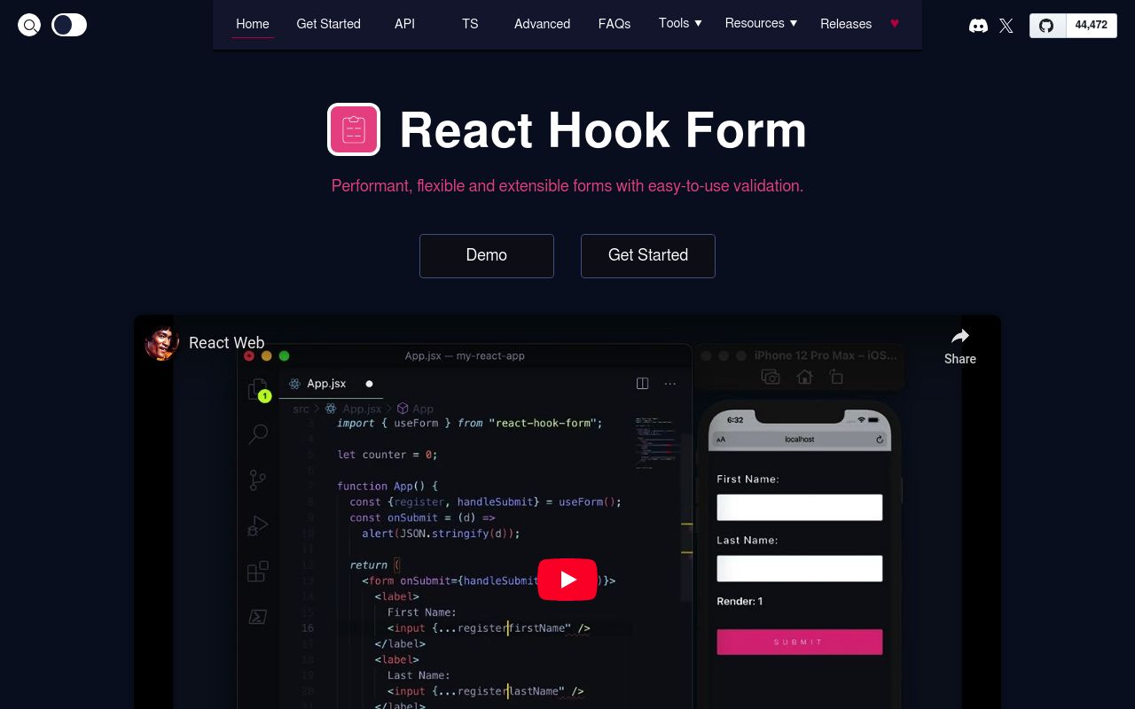 React Hook Form preview