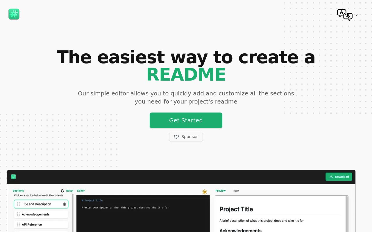 Readme.so preview