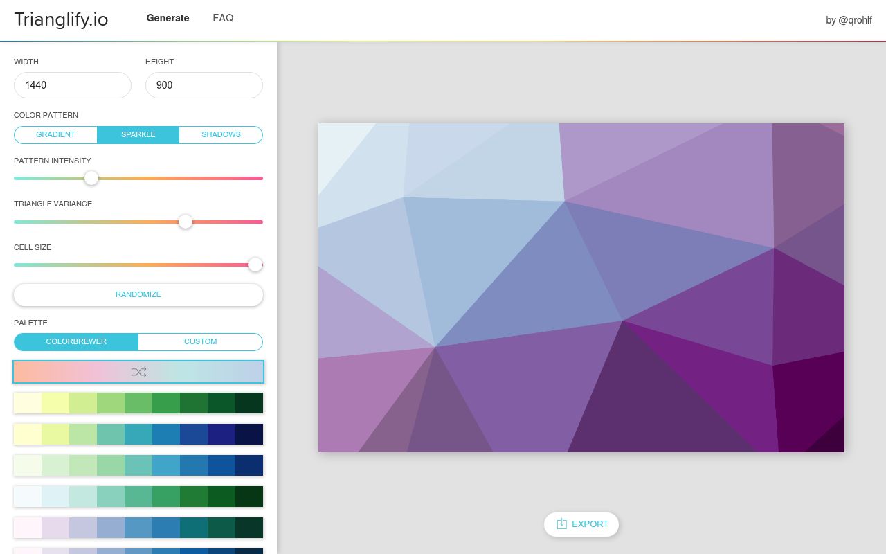 Trianglify — screenshot