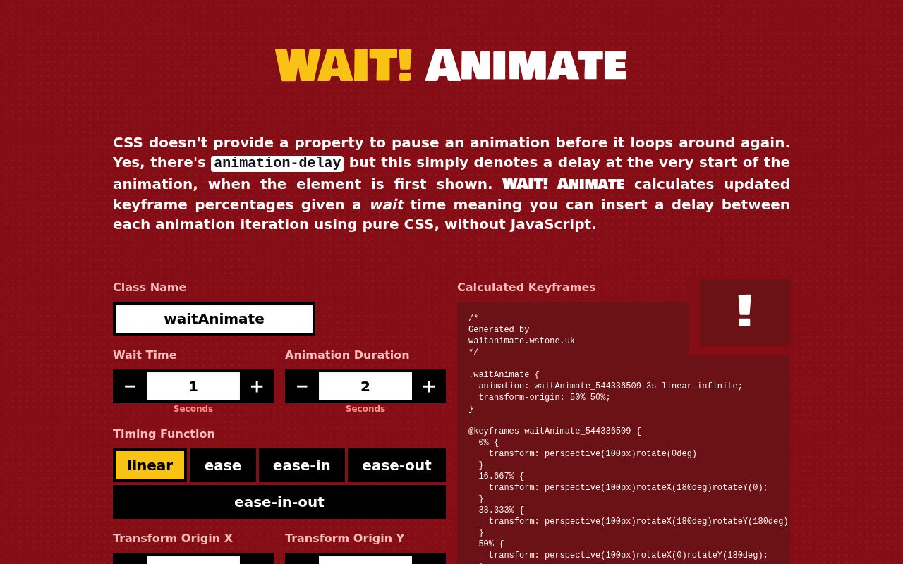 WAIT! Animate — screenshot