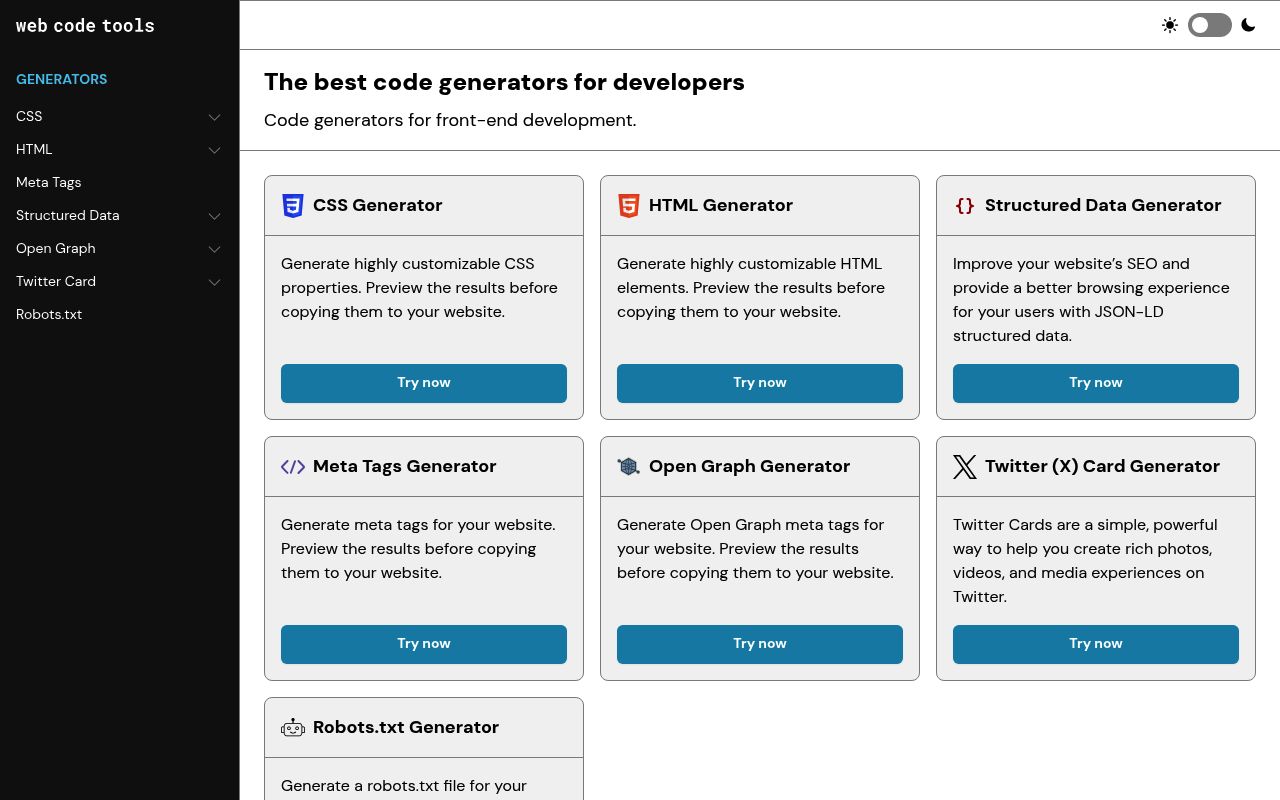 Webcode Tools preview