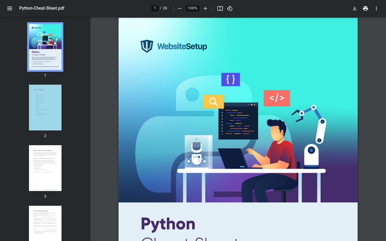 Python Cheat Sheet preview