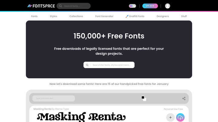 Font Space preview