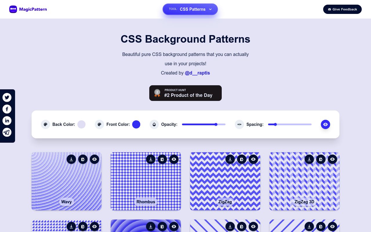CSS Background Patterns — screenshot