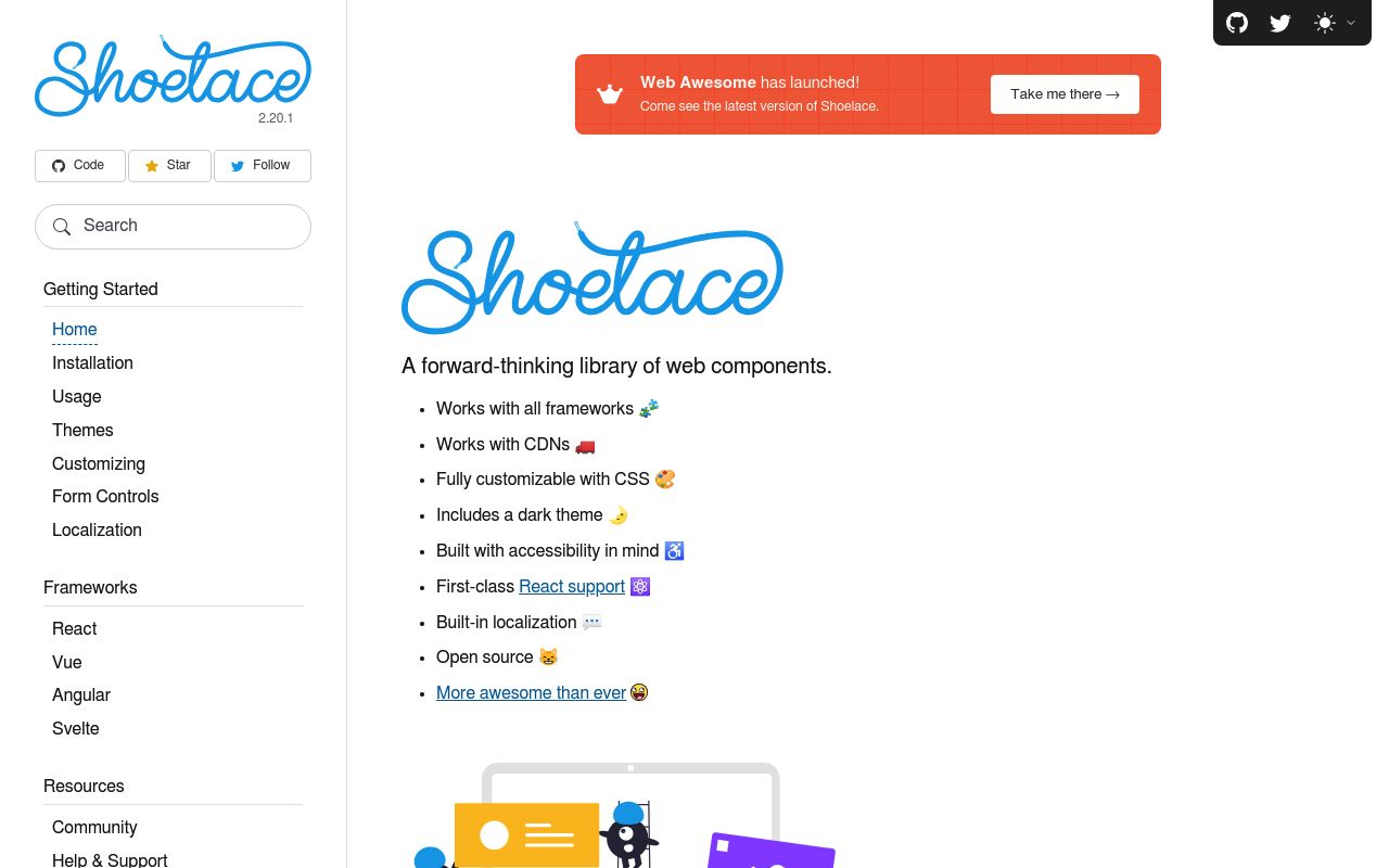 Shoelace.css preview