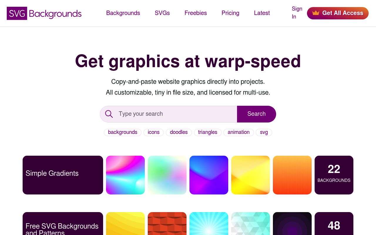 SVGBackgrounds — screenshot